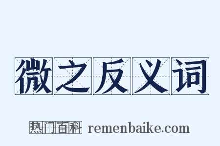 微之反义词是什么意思的图片